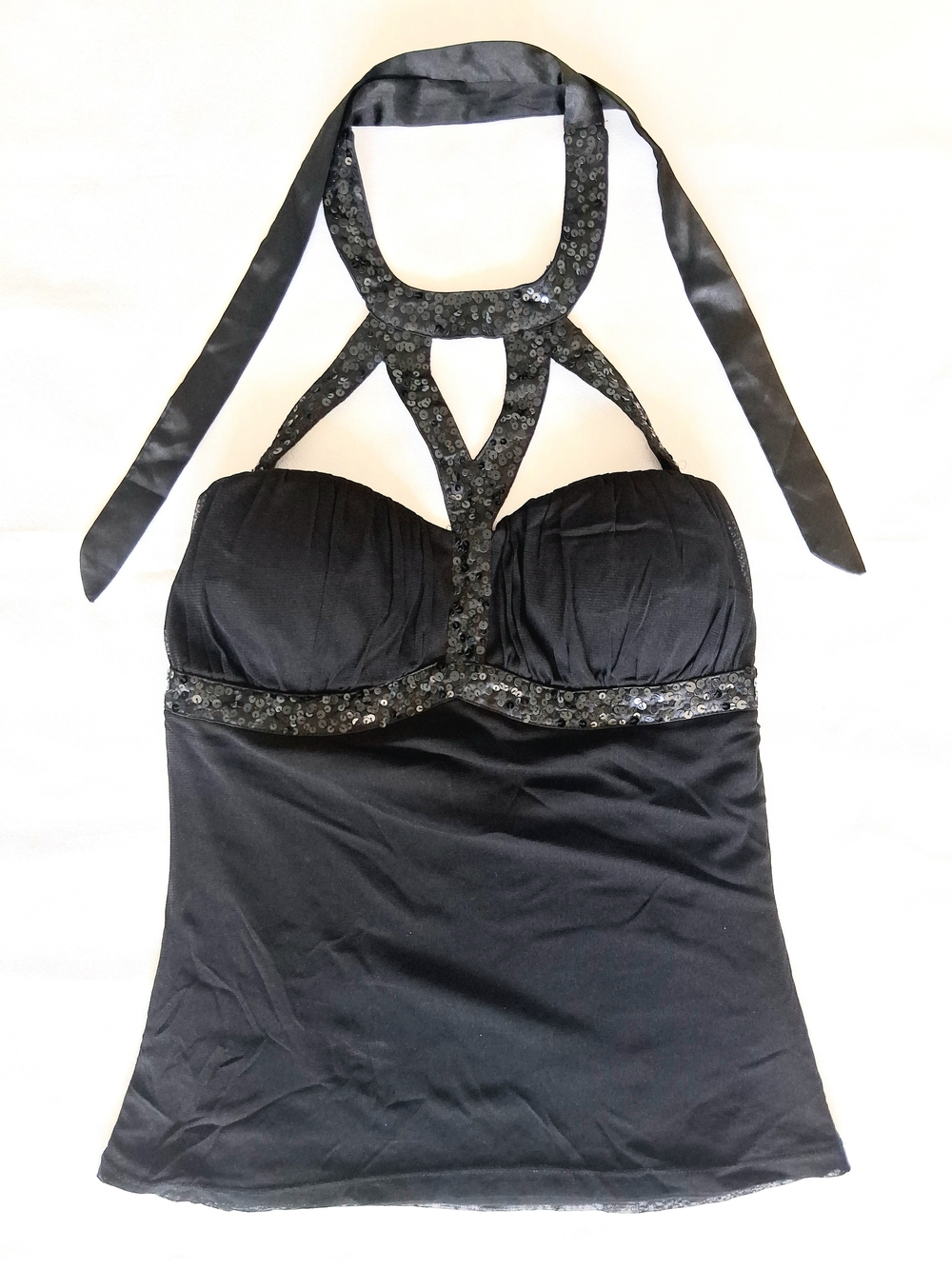Sequin Detailed Halter Top